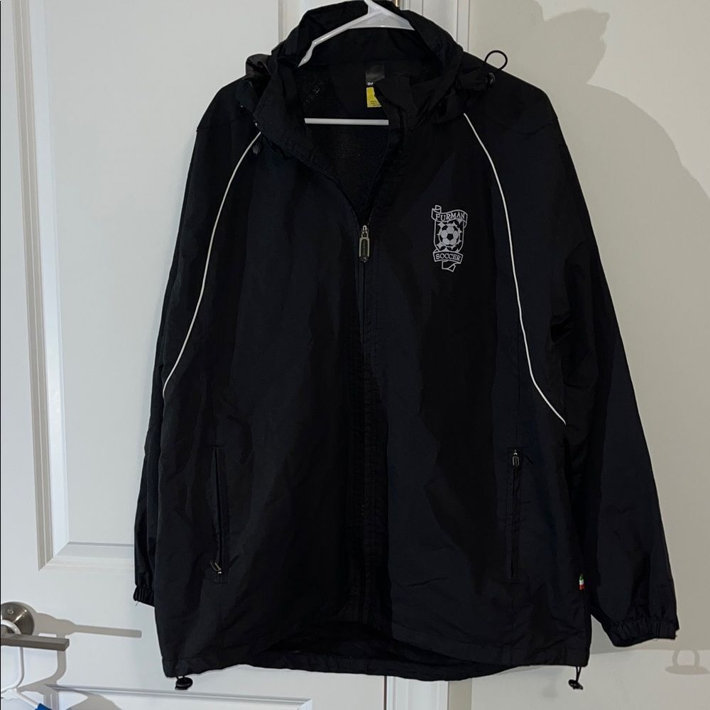 Furman Paladins South Carolina Soccer Team Coaches warmup player hooded jacket L